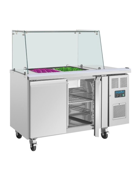 Comptoir à salade GN Polar 2 portes - 205 L, inox