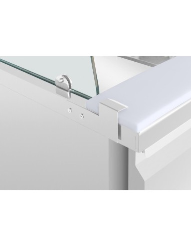 Comptoir à salade GN Polar 3 portes - 358 L, inox