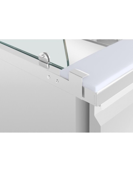 Comptoir à salade GN Polar 3 portes - 358 L, inox