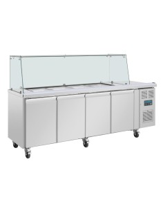 Comptoir à salade GN Polar Série U 4 portes - 476 L