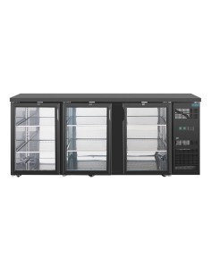 Arrière-bar 3 portes Polar Série U - 355 L noir
