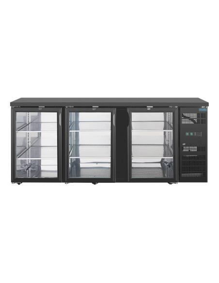 Arrière-bar 3 portes Polar Série U - 355 L noir