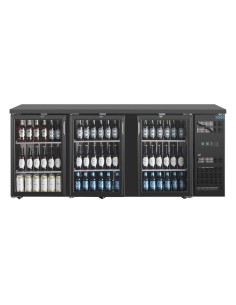 Arrière-bar 3 portes Polar Série U - 355 L noir 2
