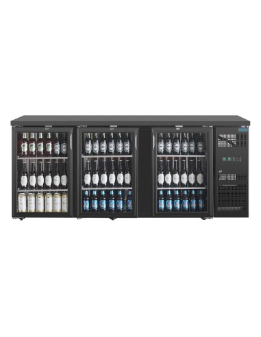 Arrière-bar 3 portes Polar Série U - 355 L noir