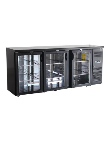 Arrière-bar 3 portes Polar Série U - 355 L noir