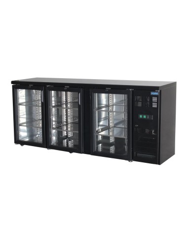 Arrière-bar 3 portes Polar Série U - 355 L noir