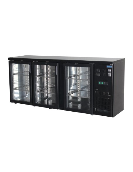 Arrière-bar 3 portes Polar Série U - 355 L noir