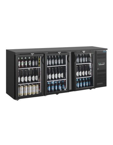 Arrière-bar 3 portes Polar Série U - 355 L noir