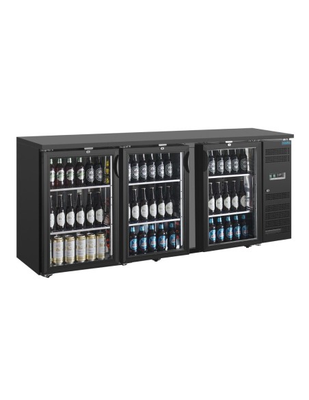 Arrière-bar 3 portes Polar Série U - 355 L noir