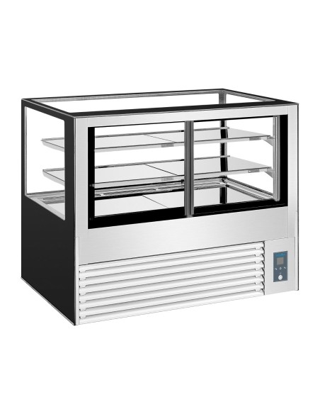 Vitrine à pâtisserie réfrigérée Polar 485L - Argent