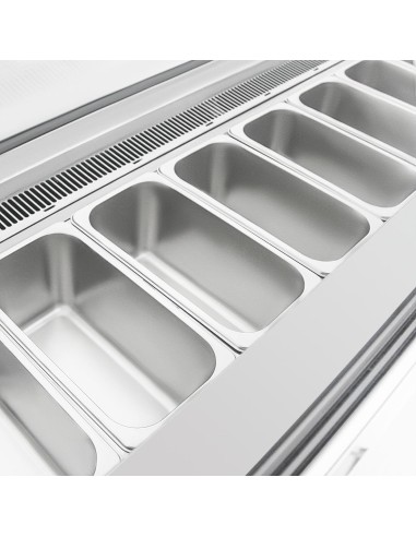 Vitrine à glace Polar Série U 149L 6 bacs - 12 compartiments