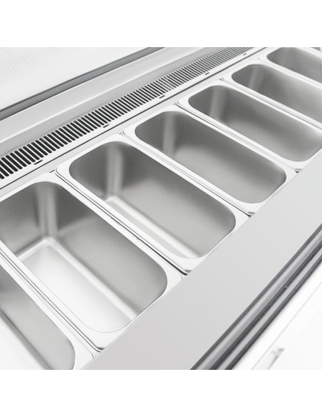 Vitrine à glace Polar Série U 149L 6 bacs - 12 compartiments