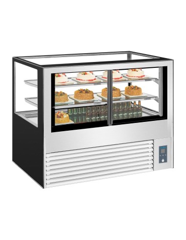 Vitrine à pâtisserie réfrigérée Polar 485L - Argent