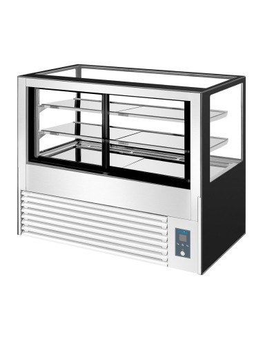 Vitrine à pâtisserie réfrigérée Polar 485L - Argent