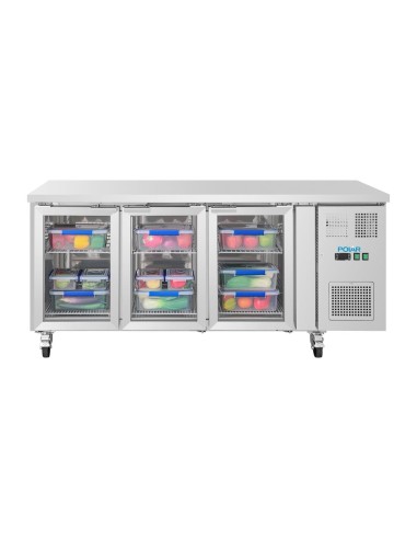 Table réfrigérée positive Polar 3 portes - 465 L