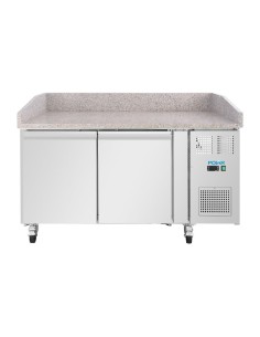 Comptoir à pizza 2 portes Polar Série U 428L - granit froid 2