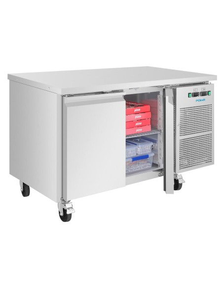 Table réfrigérée 2 portes Polar U 124 L - inox