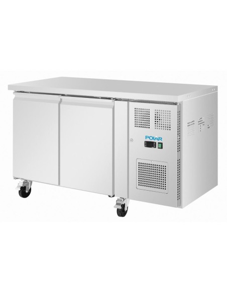Table réfrigérée positive Polar 2 portes 155L - inox