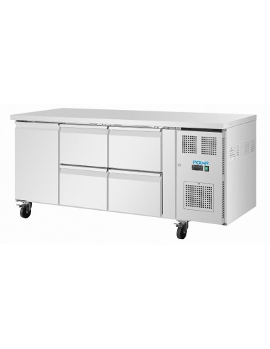 Table réfrigérée positive Polar 194 L - 4 tiroirs