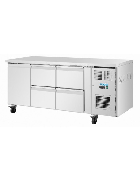 Table réfrigérée positive Polar 194 L - 4 tiroirs