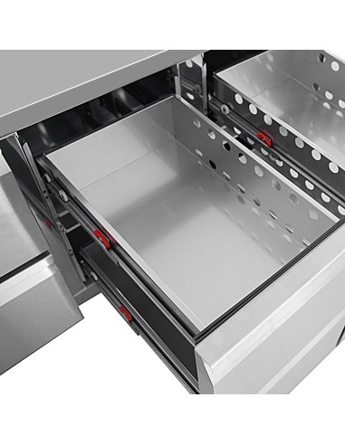 Table réfrigérée positive Polar 6 tiroirs GN - 158 L