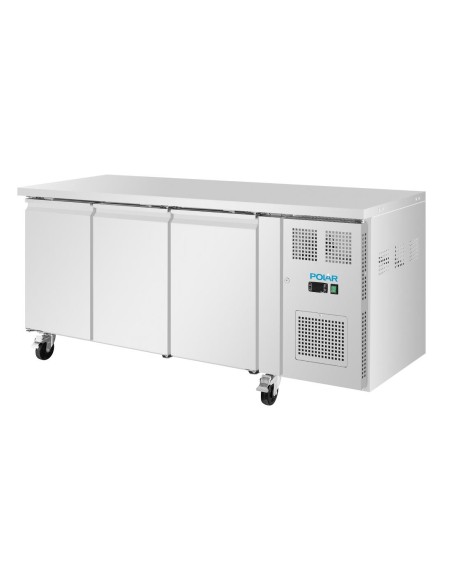 Table réfrigérée positive Polar 3 portes 231L - Inox