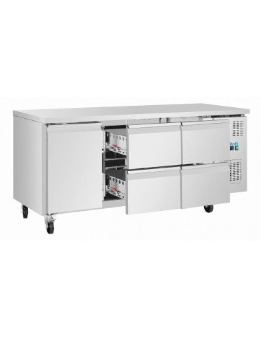 Table réfrigérée positive Polar 194 L - 4 tiroirs