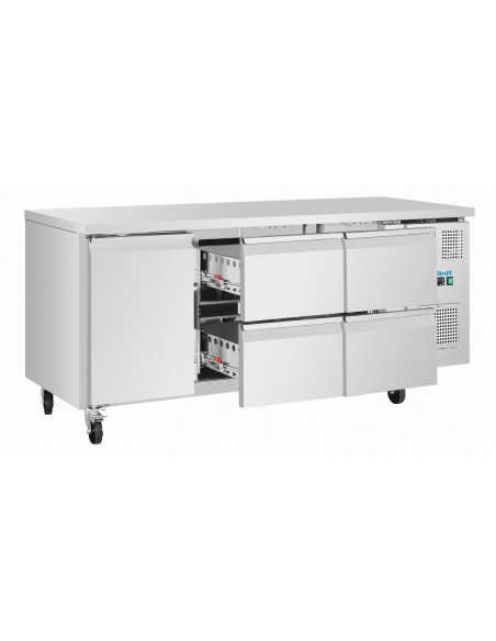 Table réfrigérée positive Polar 194 L - 4 tiroirs