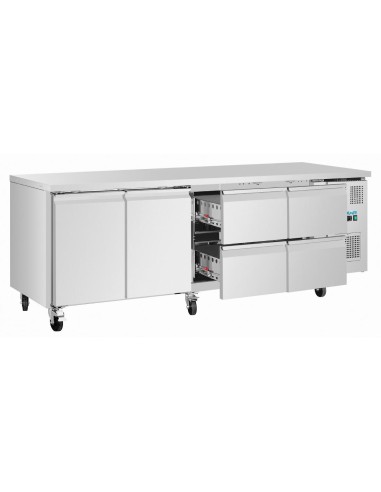Table réfrigérée positive Polar 4 tiroirs - 284L