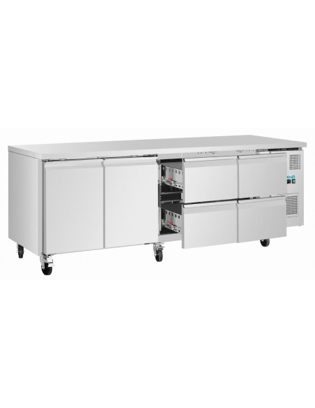 Table réfrigérée positive Polar 4 tiroirs - 284L