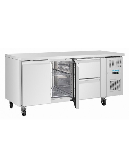 Table réfrigérée positive Polar U 2 portes 242 L