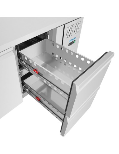 Table réfrigérée positive Polar U - 1 porte 2 tiroirs
