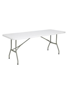 Table pliante rectangulaire Bolero blanche 1,8 m