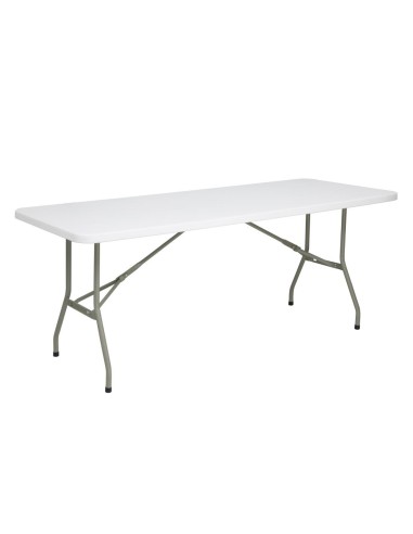 Table pliante rectangulaire Bolero blanche 1,8 m