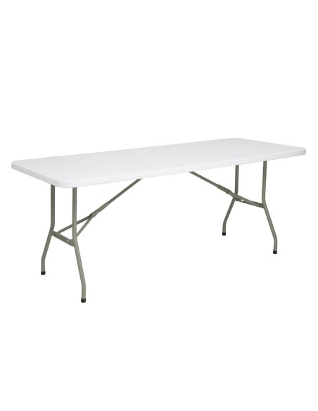 Table pliante rectangulaire Bolero blanche 1,8 m