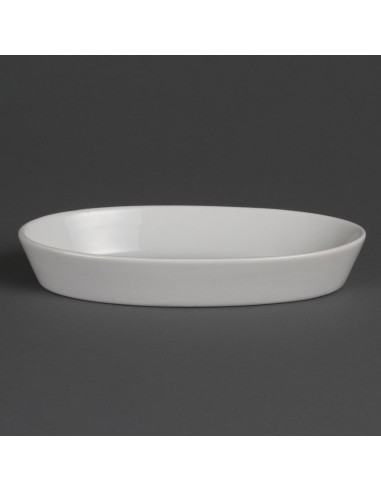 Plats à sole ovales Olympia Whiteware 195x110mm - lot de 6