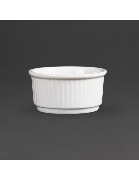 Ramequins empilables Olympia Whiteware 85 mm - lot de 12