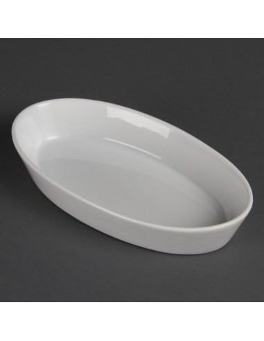 Plats à sole ovales Olympia Whiteware 195x110mm - lot de 6