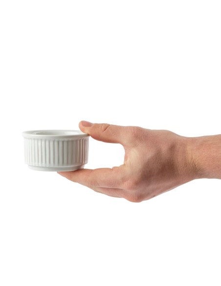 Ramequins empilables Olympia Whiteware 85 mm - lot de 12