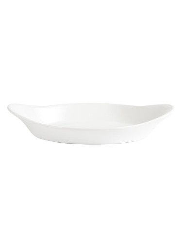 Plats ovales à oreilles blancs Olympia Whiteware 230x130 mm - lot de 6