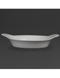 Plats ronds à oreilles Olympia Whiteware 220mm - lot de 6