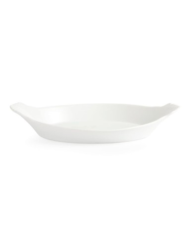 Plats ovales à oreilles blancs Olympia Whiteware 320x177 mm