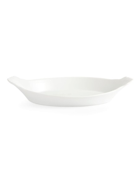 Plats ovales à oreilles blancs Olympia Whiteware 320x177 mm