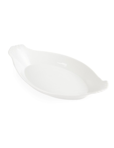 Plats ovales à oreilles blancs Olympia Whiteware 320x177 mm