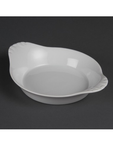 Plats ronds à oreilles Olympia Whiteware 220mm - lot de 6