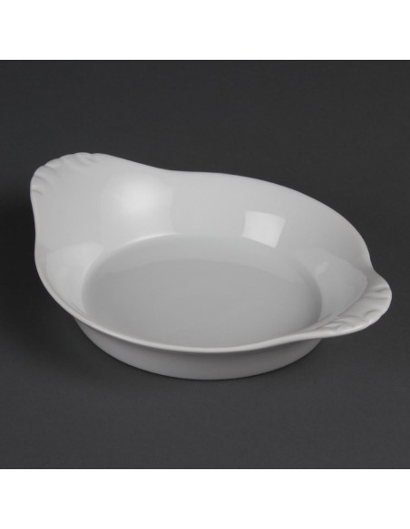 Plats ronds à oreilles Olympia Whiteware 220mm - lot de 6