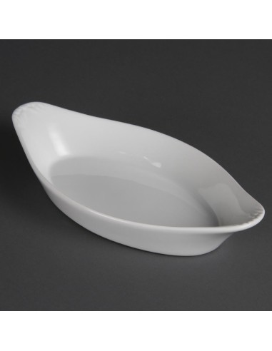Plats ovales à oreilles Olympia Whiteware 400 ml - lot de 6