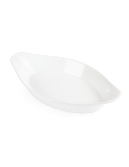 Plats ovales à oreilles Olympia Whiteware 400 ml - lot de 6