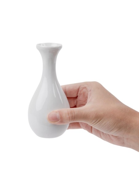 Vases bouteilles blancs 125mm Olympia - lot de 12