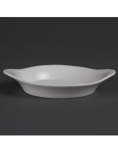 Plats ronds à oreilles Olympia Whiteware 156x126 mm - lot de 6